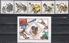 Niger 1990 - Jocurile Olimpice - Barcelona, Serie + Colita, MNH foto