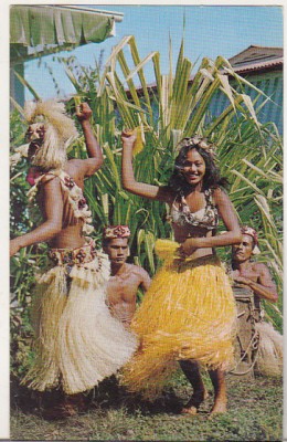 bnk cp Tahiti - Tamoure ( dans) - uzata foto