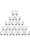 Set de 15 borcane pentru lum&acirc;nări, set de pahare pentru lum&acirc;nări de tip tea light cu diametrul de 4.5 cm