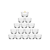 Set de 15 borcane pentru lum&acirc;nări, set de pahare pentru lum&acirc;nări de tip tea light cu diametrul de 4.5 cm
