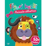 Figuri hazlii. Animale salbatice. Peste 50 de autocolante