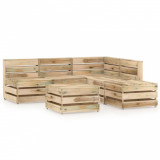 Set mobilier gradina, 6 piese, lemn de pin verde tratat GartenMobel Dekor, vidaXL