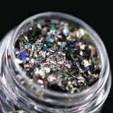 Pigment fulgi glitterati pentru machiaj si body art PK156(negru holografic) KAJOL Beauty&trade;,