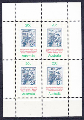 DB1 Fauna Pasari Australia 1978 MS MNH foto