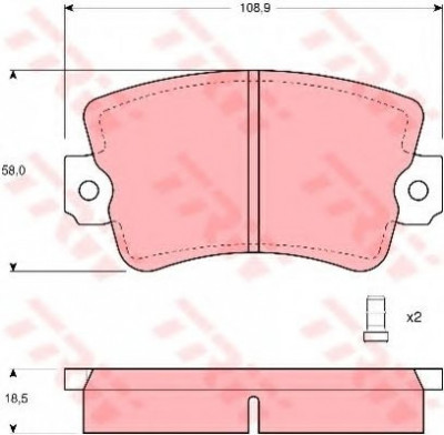 Set placute frana,frana disc RENAULT TRAFIC I caroserie (TXX) (1989 - 2001) TRW GDB243 foto