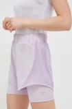 Fila pantaloni scurți de antrenament Revin culoarea violet, neted, high waist