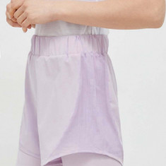 Fila pantaloni scurți de antrenament Revin culoarea violet, neted, high waist