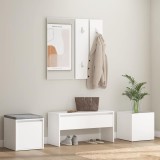 vidaXL Set de mobilier pentru hol, alb, lemn prelucrat 3082062