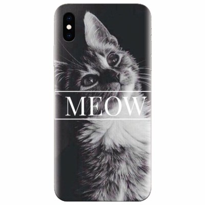 Husa silicon pentru Apple Iphone XS Max, Meow Cute Cat foto