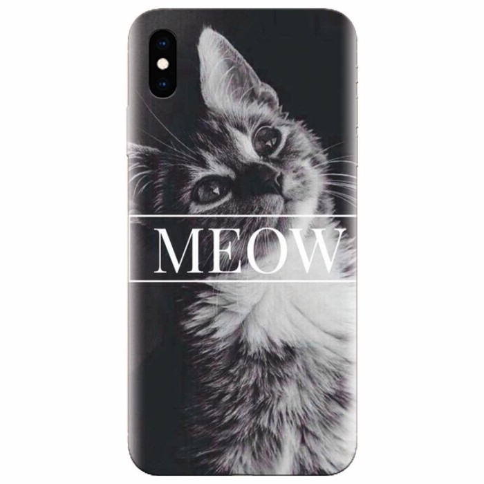 Husa silicon pentru Apple Iphone XS Max, Meow Cute Cat