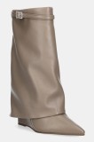 Steve Madden botine Shocker culoarea bej, toc pana, 11002871