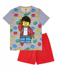 Pijamale maneca scurta Lego gri, 6 ani, 116 cm foto
