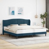 vidaXL Cadru de pat cu headboard albastru 180 x 200 cm Catifea 42027940