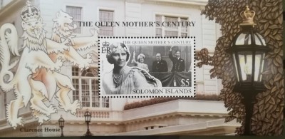 BC44, Insulele Solomon 2000, colita regina Elisabeta Mama, regel George, Churchill foto