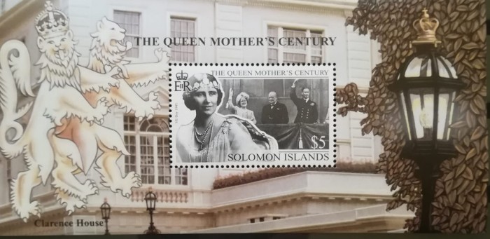 BC44, Insulele Solomon 2000, colita regina Elisabeta Mama, regel George, Churchill