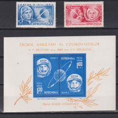 ROMANIA 1963 COSMONAUTICA LP. 563+564 MNH