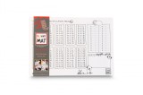 Plansa reutilizabila cu desene de colorat, model Tabla Inmultirii, 48x33.5 cm
