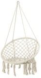 Scaun suspendat Logan pentru gradina, din bumbac, bej, 100 kg