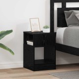 vidaXL Masă laterală 2 pcs Stejar Negru 30,5 x 30 x 45 cm 890899