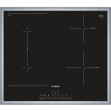 Plita incorporabila vitroceramica Serie 6 PVS645FB5E, inductie, 4 zone de gatit, timer, PowerBoost, DirectSelect, childlock, negru, Bosch