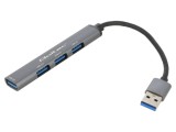 Hub USB A x4, USB 2.0/3.0, PnP, grafit