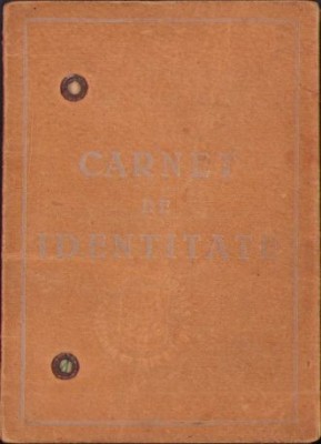 A392 Carnet de identitate, 1935, București, sectorul III Albastru foto