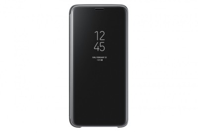 Husa de protectie Clear View pentru Samsung Galaxy S20, negru, flip cover foto