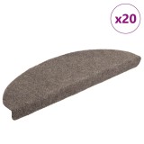 vidaXL Covorașe scară autoadezive 20 buc crem 65x21x4 cm