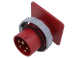 Conector alimentare AC trifazat AMPHENOL IP&amp;S 16A 415V soclu tată 5 pini IP69K