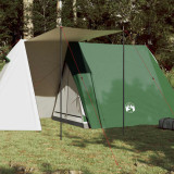 Cort de camping 3 persoane, verde, 465x220x170 cm, tafta 185T GartenMobel Dekor, vidaXL