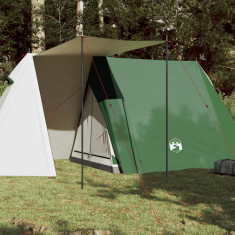 vidaXL Cort de camping 3 persoane, verde, 465x220x170 cm, tafta 185T