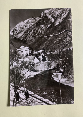 Carte poștală Băile Herculane-iarna &amp;icirc;n statiune foto