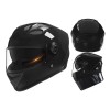 Casca Moto/Scuter FIXATO Ultra, Protectie UV, Viziera Dubla, Ventilatie buna si permeabilitate la aer, Esarfa de iarna detasabila, Negru lucios, Marim