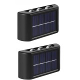 Set 2 Lampi Solare Perete 6LED, 5W, Lumina Alba/Galbena, IP65, Gradina, Curte, Terasa