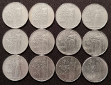 Lot monede 100 lire Italia (62,70,73,74,75,76,77,78,79,81,84,86), Europa