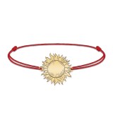 Sun- Bratara personalizata snur cu soare din argint 925 placat cu aur galben 24K