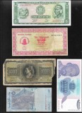 Set 5 bancnote de prin lume adunate (cele din imagini) #87