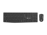 Kit tastatura si mouse Natec Squid Wireless, USB, 1600 dpi, Negru