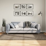 vidaXL Covor ISTAN, cu fire &icirc;nalte, aspect lucios, gri, 140x200 cm