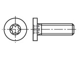 Șurub M6x8 din oțel inoxidabil, cap rotund Torx TX20