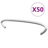 vidaXL C&acirc;rlige pentru gabioane, 50 buc., oțel galvanizat, 10 cm