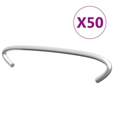 vidaXL C&acirc;rlige pentru gabioane, 50 buc., oțel galvanizat, 10 cm