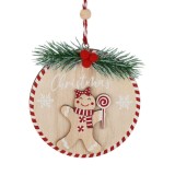 Ornament Crăciun din Lemn, Gingerbread, 10cm, Multicolor