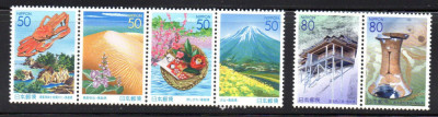JAPONIA 2001, Flora, Arhitectura, Fauna, serie neuzata, MNH foto
