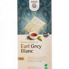 Ciocolata Alba cu Ceai Negru Earl Grey si Ulei de Bergamota Bio 80 grame Gepa