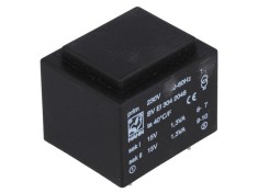 Transformator &icirc;ncapsulat 2,6VA 230VAC 15V 15V PCB