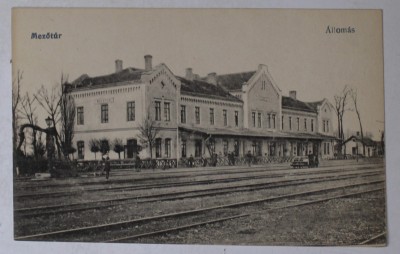 MEZOTUR , UNGARIA , GARA , CARTE POSTALA , INCEPUT DE SECOL XX foto