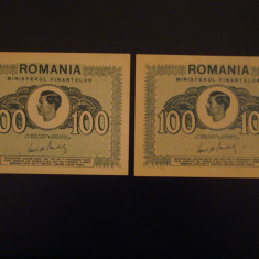 ROMANIA - 100 lei 1945 UNC - 2 Buc. Culori Diferite