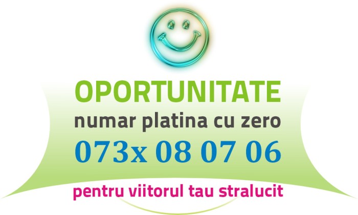 Numar Platina cu Zero - 073x.08.07.06 - VIP aur gold usor cartela numere usoare