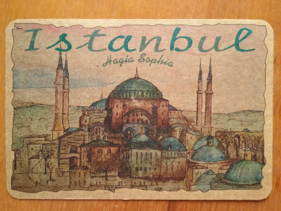 Istanbul-Hagia Sophia-C.P.necirc.carton cca.1 mm.gros.-F.F.RARA foto